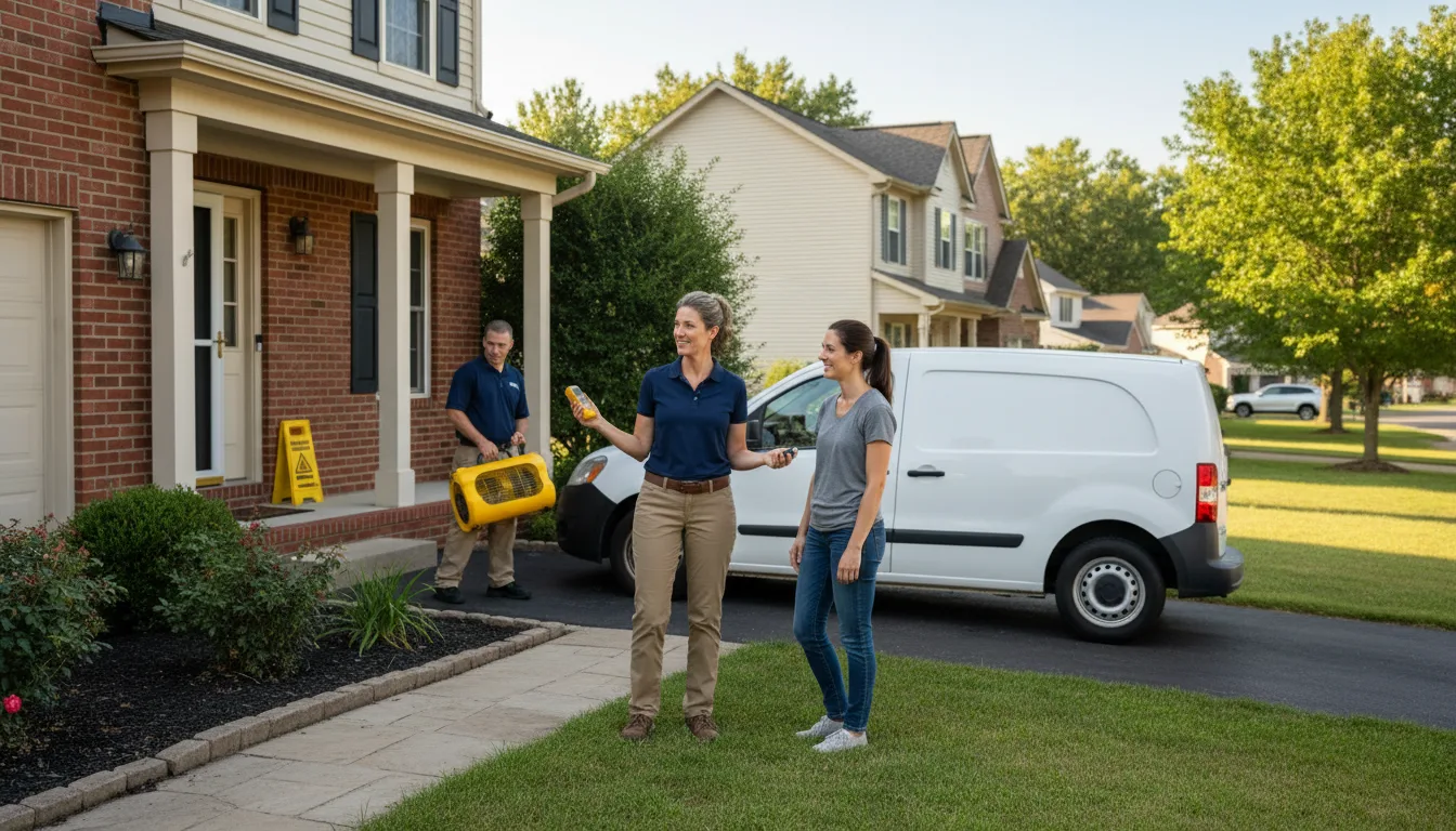Residential water damage restoration in Traphill, NC